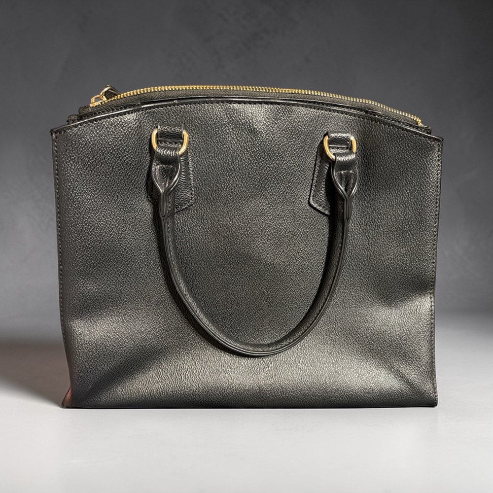 Elegant Black Vegan Leather Handbag